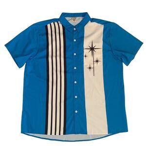 Hardaddy Men's Size XL Short Sleeve Button Up Striped Shirt